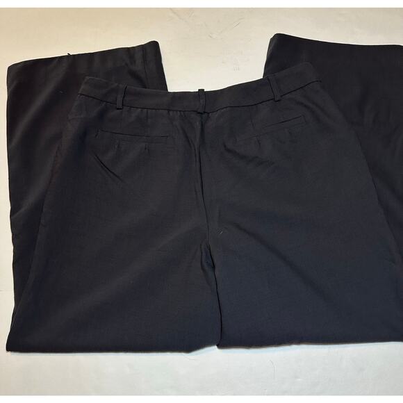 Talbots Women Italian Wool Blend Slate Gray Wide Leg Trouser Pants Size 12 Lined - Picture 9 of 9